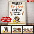 Personalized Backyard Bar & Grill Dogs Poster PHT-26TP009 Poster Dreamship