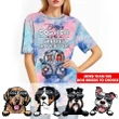 Personalized Dog DOG MOM GREATEST ADVENTURE Bling Women T-shirt