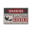 Warning Funny Chickens Canvas 3D Printing Dreamship 24x16in