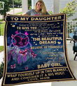 Gift For Your Daughter - Butterfly & Dreamcatcher Fleece Blanket tdh hqt-21sh005 Dreamship