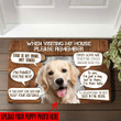 Personalized Funny Doormat When Visiting My House Please Remember Dog Area Rug Templaran.com - Best Fashion Online Shopping Store