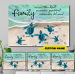 Personalized Family So Very Thankful Incredibly Greatful Unbelievably Blessed Turtles Canvas Dreamship
