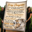 To My Daughter | Mom Love You More Than Anything In The World | Fleece Blanket 3D Printing Dreamship