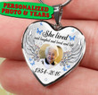 Personalized She Lived And Laughed And Love And Left Heart Necklace Jewelry ShineOn Fulfillment