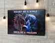 Heart Of A Wolf Soul Of A Dragon CANVAS HP-15HL023 Dreamship
