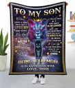 To My Son Being Your Mom Is My Happily Ever After | Fleece Blanket 3D Printing Dreamship