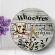 Personalized Dog I'm Spending Time With My Dog Now Wooden Clock Wooden Clock Human Custom Store