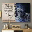 Wolf This Is Us A Little Bit Crazy Canvas 3 Size Template NVL-15DD014 Dreamship