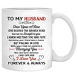 To My Husband, Anniversary gifts, Personalized gift for him HP-17HL003 Dreamship 15oz