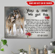 Personalized You And Me We Got This Wolf Canvas NVL-15VA022 Dreamship