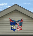 Connecticut Flag Eagle Cut Metal Sign hqt-49xt025