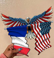 France Flag Eagle Cut Metal Sign hqt-49xt042