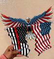 Firefighting Flag Eagle Cut Metal Sign hqt-49xt048