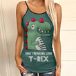 Only Freaking Love T-Rex Woman Cross Tank Top tdh | hqt-35CT62