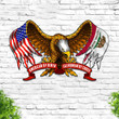 American By Birth Californian By Choice Eagle Flag Cut Metal Sign HTT03JUN21TT9