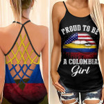 Proud To Be A Colombian Woman Cross Tank Top hqt-35ct35