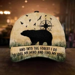 BLACK BEAR INTO THE FOREST PERSONALIZED CAP