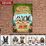 Personalized Tiki Bar (Custom) Dogs Printed Metal Sign NLA-29VN002