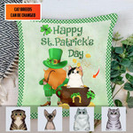 St. Patrick's Day with cat Pillow ntk-20dq002 Dreamship