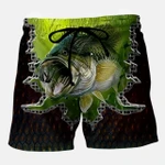 Bassfishing 3D Short Pant Full Printing
