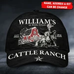 Custom Name, Address, Est Cattle Ranch Classic Caps