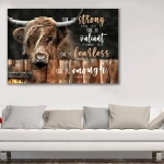 Highland Cow Canvas 3 Size Template NVL-15VA006 Dreamship