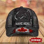 FISHING HOOK CANADIAN FLAG PERSONALIZED CAP