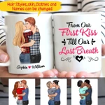 Personalized From Our First Kiss Till Our Last Breath White Mug Dreamship