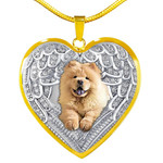 CHOW CHOW Heart Necklace PM-18DT003 Jewelry ShineOn Fulfillment