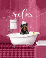 Rottweiler In Bathroom Canvas Dreamship
