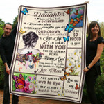 To My Daughter Whenever You Feel Overwhelmed Fleece Blanket Dreamship