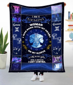 Gift To Woman Gemini - Zodiac Sign Fleece Blanket tdh hqt-21dt010 Dreamship