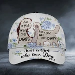 Personalized Just A Girl Who Love Dogs Cap tdh | hqt