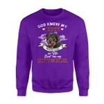 ROTTWEILER God knew my heart needed love Standard Crew Neck Sweatshirt DHL-VA2D9 Dreamship S Purple
