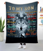 To my son-wolf Fleece Blanket ntk-21tq013 Dreamship