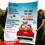 Dog Red car Fleece Blanket ntk-21DQ001 Dreamship