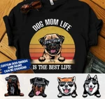Personalized Dog DOG MOM LIFE Standard T-shirt DHL-16TQ012