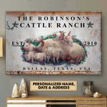 Pesonalized Cattle Ranch Canvas NVL-15NQ008 Dreamship