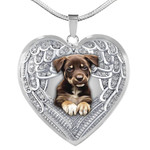 AUSTRALIAN KELPIE Heart Necklace PM-18DT003 Jewelry ShineOn Fulfillment