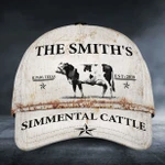 Custom Name, Address, Est Simmental Cattle Classic Caps