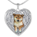 SHIBA INU Heart Necklace PM-18DT003 Jewelry ShineOn Fulfillment