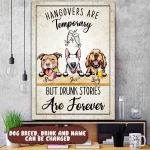 Personalized Name And Dog Breed , Drink Canvas hqt-15sh019