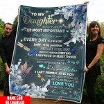 Gift To Your Daughter Fleece Blanket tdh hqt-21dd005 Dreamship
