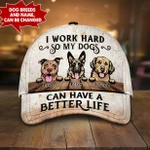 Personalized Name and Dog Breads Cap hqt-30ct133