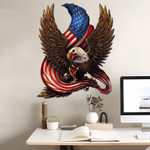 USA Flag Bald Eagle Cut Metal Sign tdh | hqt-49CT05