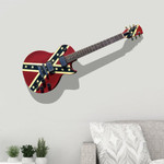 Guitar Confederate Flag Cut Metal Sign tdh | hqt-49tq001