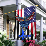 Massachusetts State Police 3D Flag Full Printing HTT-FCT05