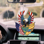 NEW JERSEY STATE POLICE Eagle Flag CAR HANGING ORNAMENT HTT-37XT005