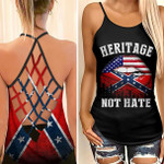 Collection Confederate Flag Skull Woman Cross Tank Top