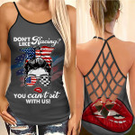Don't like racing you can't sit with us Cross Tank Top hqt22jun21tq1